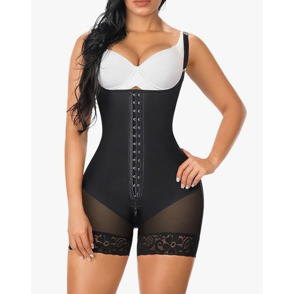NEW Black Waist Trainer Shapewear Bodysuit Butt‎ Lifter Thigh Slimmer  Medium